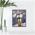 Picture of White Flower In Vase II _GroupedProduct_Rectangle_Portrait_Canvas_Framed_