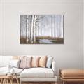 Picture of Foggy Trees _GroupedProduct_Rectangle_Landscape_Canvas_Framed_