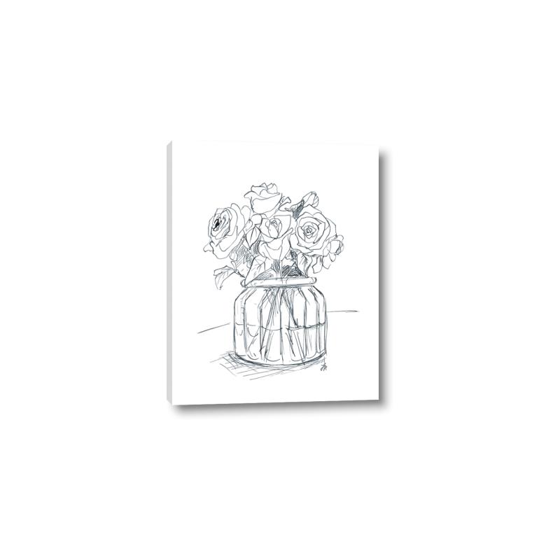 Picture of Drawing Flower V _GroupedProduct_Rectangle_Portrait_Canvas_
