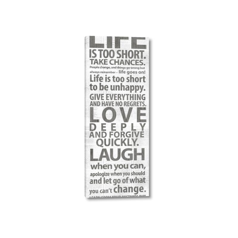Picture of Life Is Too Short I _GroupedProduct_Panel_Portrait_Canvas_