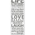 Picture of Life Is Too Short I _GroupedProduct_Panel_Portrait_Canvas_