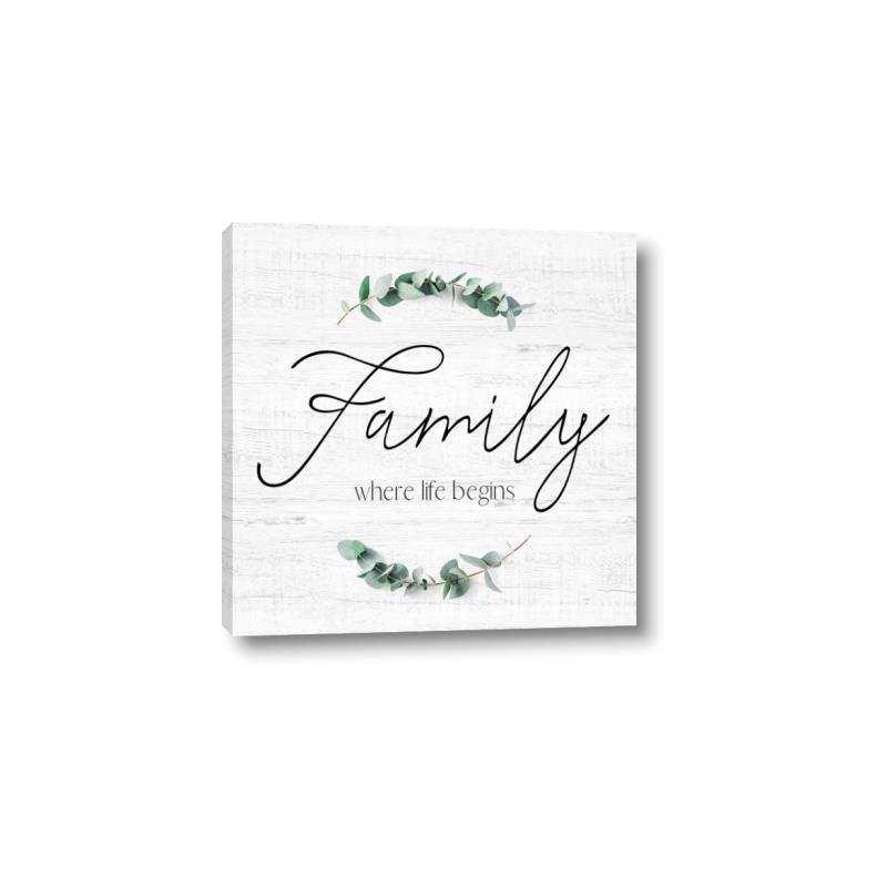 Picture of Family Where Life Begins I _GroupedProduct_Square_Canvas_