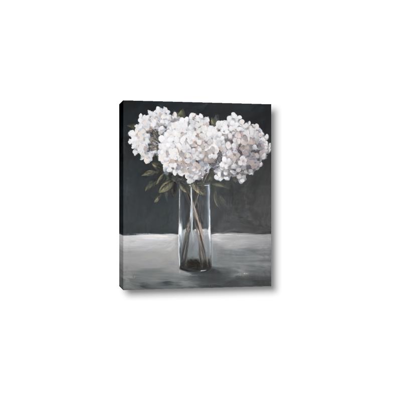 Picture of White Hydrangea jar _GroupedProduct_Rectangle_Portrait_Canvas_