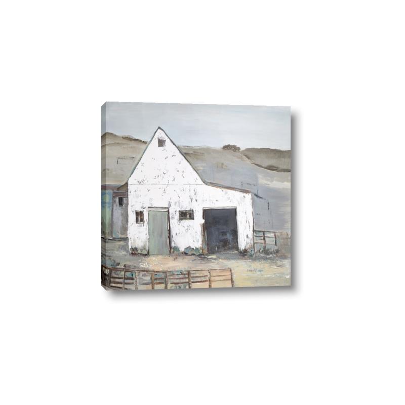 Picture of Barn with fence _GroupedProduct_Square_Canvas_