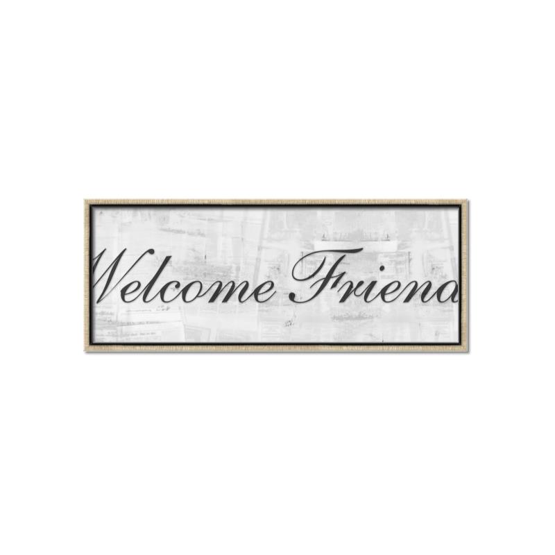 Picture of Welcome Friends I _GroupedProduct_Panel_Landscape_Canvas_Framed_