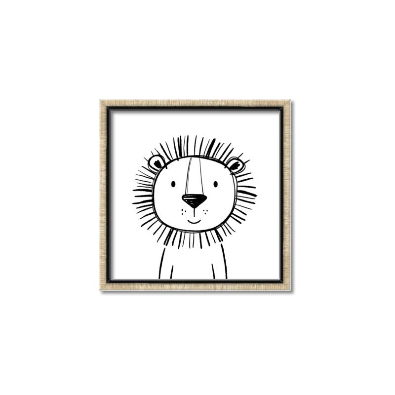Picture of Sketch Animal  I _GroupedProduct_Square_Canvas_Framed_