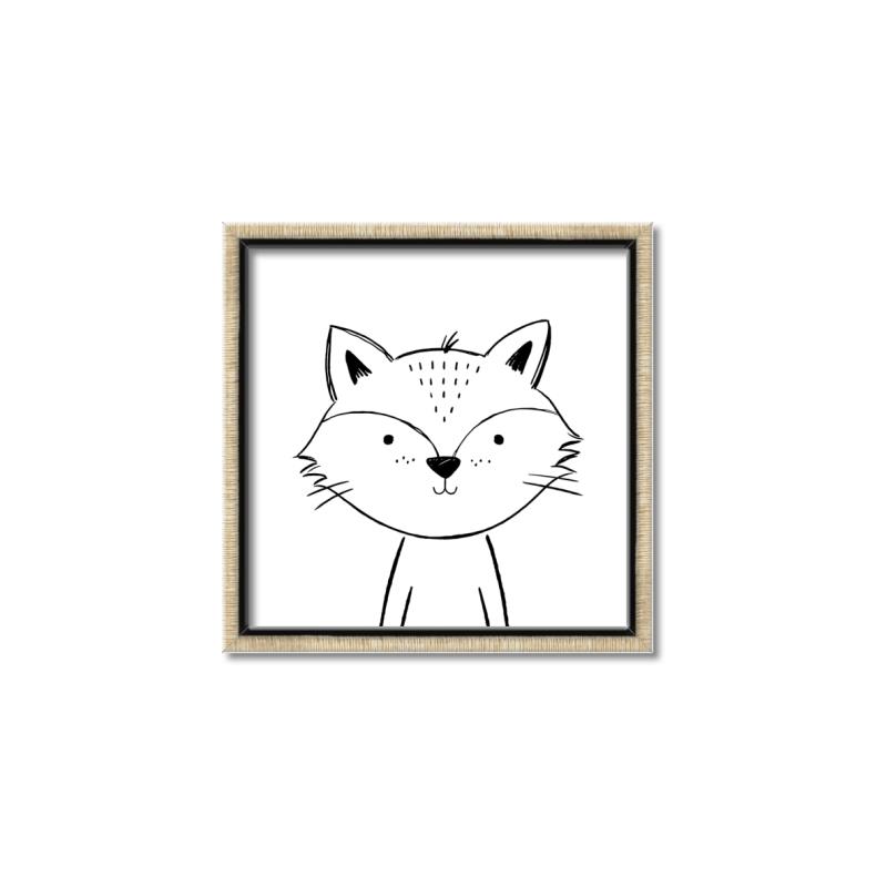Picture of Sketch Aminal VI _GroupedProduct_Square_Canvas_Framed_