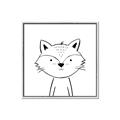Picture of Sketch Aminal VI _GroupedProduct_Square_Canvas_Framed_
