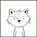 Picture of Sketch Aminal VI _GroupedProduct_Square_Canvas_Framed_
