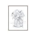 Picture of Drawing Flower V _GroupedProduct_Rectangle_Portrait_Canvas_Framed_