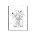 Picture of Drawing Flower V _GroupedProduct_Rectangle_Portrait_Canvas_Framed_