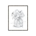 Picture of Drawing Flower V _GroupedProduct_Rectangle_Portrait_Canvas_Framed_