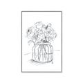 Picture of Drawing Flower V _GroupedProduct_Rectangle_Portrait_Canvas_Framed_