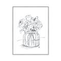 Picture of Drawing Flower V _GroupedProduct_Rectangle_Portrait_Canvas_Framed_