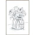 Picture of Drawing Flower V _GroupedProduct_Rectangle_Portrait_Canvas_Framed_
