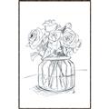Picture of Drawing Flower V _GroupedProduct_Rectangle_Portrait_Canvas_Framed_