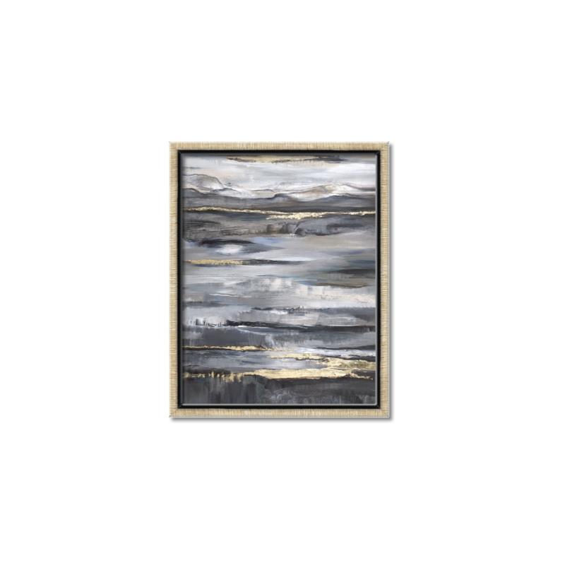 Picture of Black with gold line _GroupedProduct_Rectangle_Portrait_Canvas_Framed_