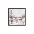 Picture of Animal in winter _GroupedProduct_Square_Canvas_Framed_