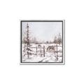 Picture of Animal in winter _GroupedProduct_Square_Canvas_Framed_