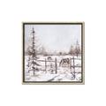 Picture of Animal in winter _GroupedProduct_Square_Canvas_Framed_
