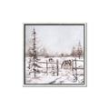 Picture of Animal in winter _GroupedProduct_Square_Canvas_Framed_