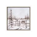 Picture of Animal in winter _GroupedProduct_Square_Canvas_Framed_