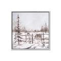 Picture of Animal in winter _GroupedProduct_Square_Canvas_Framed_