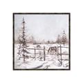 Picture of Animal in winter _GroupedProduct_Square_Canvas_Framed_