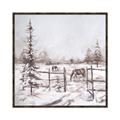 Picture of Animal in winter _GroupedProduct_Square_Canvas_Framed_