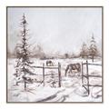 Picture of Animal in winter _GroupedProduct_Square_Canvas_Framed_