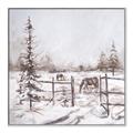 Picture of Animal in winter _GroupedProduct_Square_Canvas_Framed_