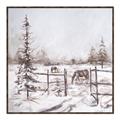 Picture of Animal in winter _GroupedProduct_Square_Canvas_Framed_