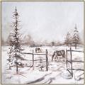 Picture of Animal in winter _GroupedProduct_Square_Canvas_Framed_