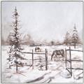 Picture of Animal in winter _GroupedProduct_Square_Canvas_Framed_