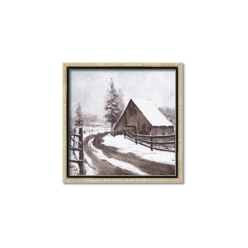 Picture of WInter road _GroupedProduct_Square_Canvas_Framed_