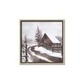 Picture of WInter road _GroupedProduct_Square_Canvas_Framed_