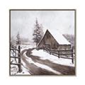Picture of WInter road _GroupedProduct_Square_Canvas_Framed_