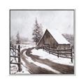 Picture of WInter road _GroupedProduct_Square_Canvas_Framed_