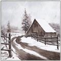 Picture of WInter road _GroupedProduct_Square_Canvas_Framed_