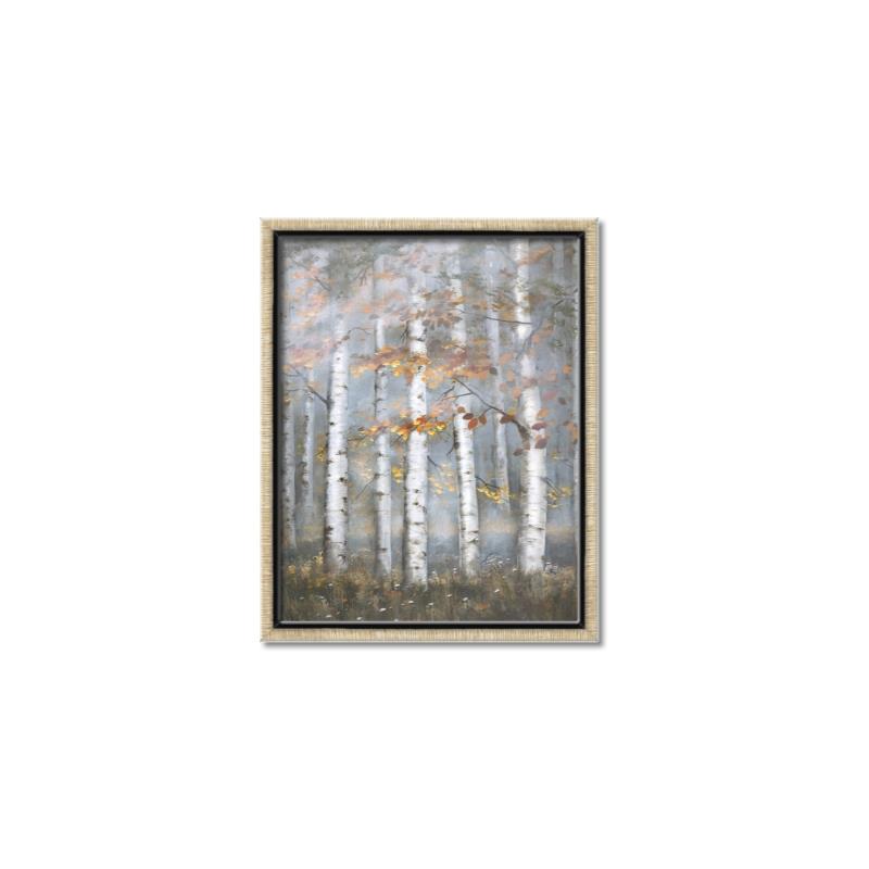 Picture of White Birches In Fall _GroupedProduct_Rectangle_Portrait_Canvas_Framed_