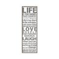 Picture of Life Is Too Short I _GroupedProduct_Panel_Portrait_Canvas_Framed_