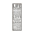 Picture of Life Is Too Short I _GroupedProduct_Panel_Portrait_Canvas_Framed_