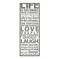 Picture of Life Is Too Short I _GroupedProduct_Panel_Portrait_Canvas_Framed_
