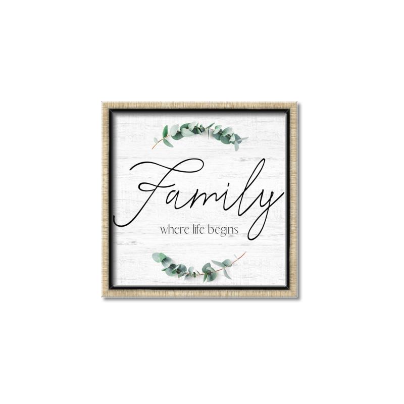 Picture of Family Where Life Begins I _GroupedProduct_Square_Canvas_Framed_