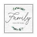 Picture of Family Where Life Begins I _GroupedProduct_Square_Canvas_Framed_