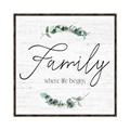 Picture of Family Where Life Begins I _GroupedProduct_Square_Canvas_Framed_