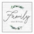 Picture of Family Where Life Begins I _GroupedProduct_Square_Canvas_Framed_