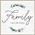 Picture of Family Where Life Begins I _GroupedProduct_Square_Canvas_Framed_