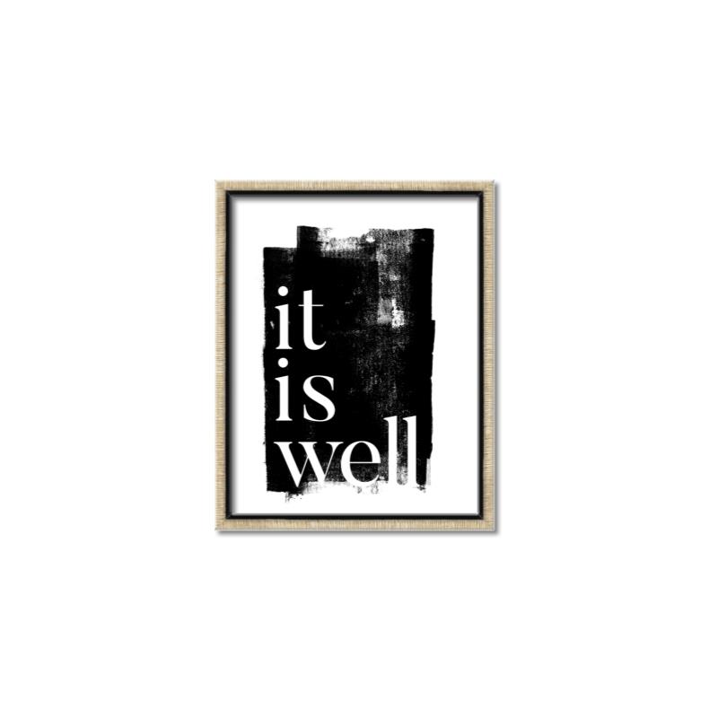 Picture of It is Well black background _GroupedProduct_Rectangle_Portrait_Canvas_Framed_