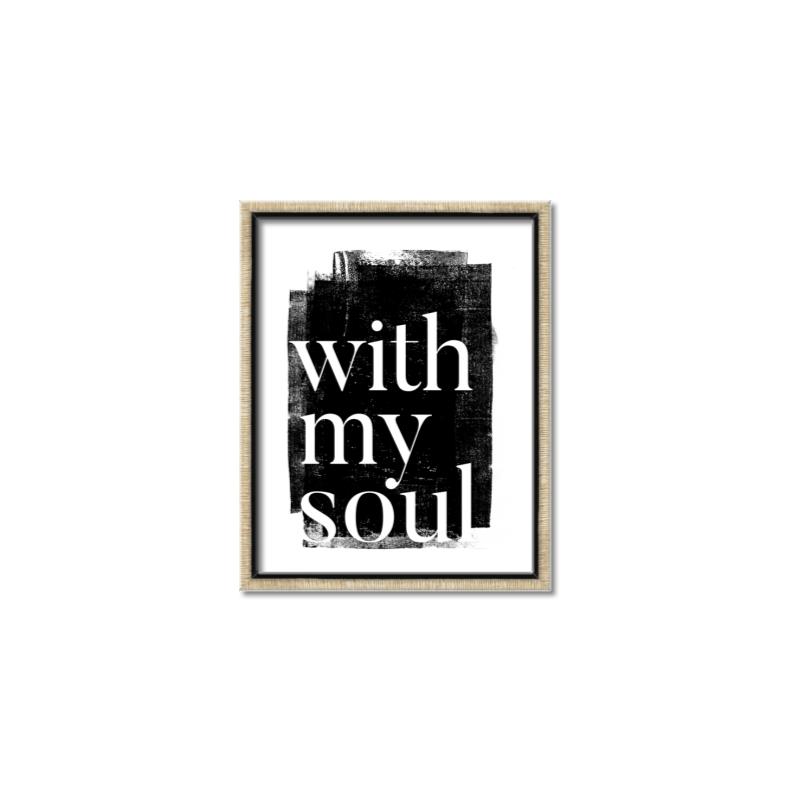 Picture of With My Soul black background _GroupedProduct_Rectangle_Portrait_Canvas_Framed_